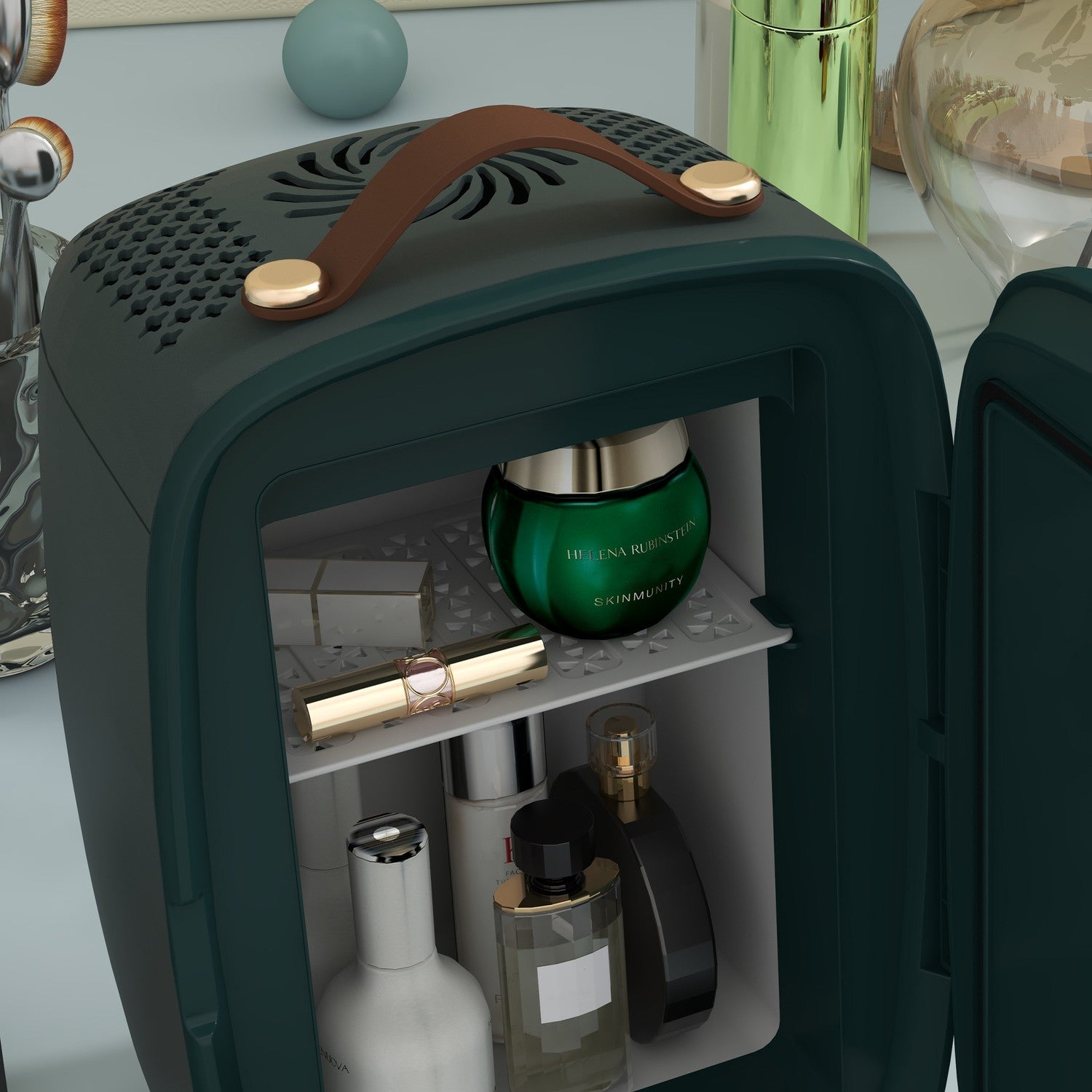 Minikylskåp 6L med hylla för kosmetika och drycker