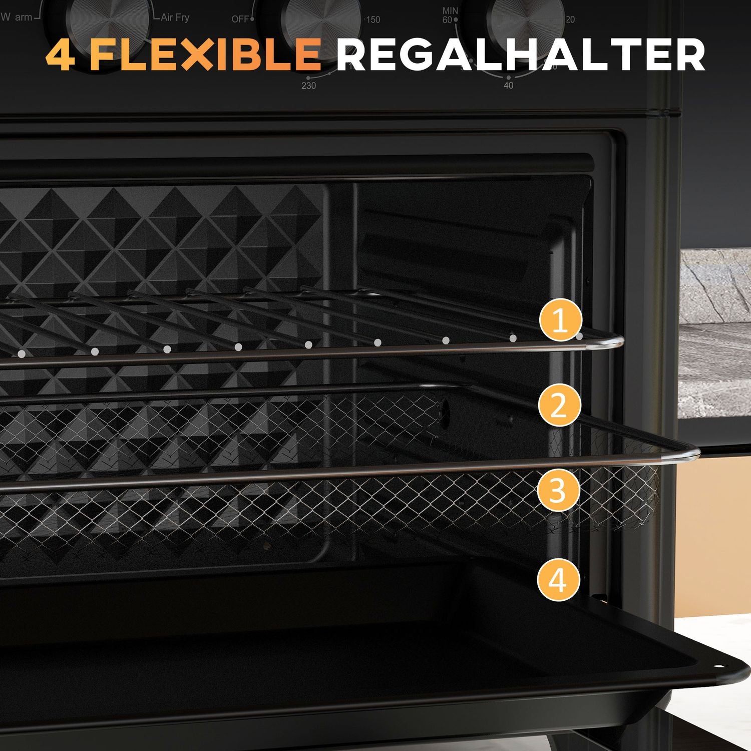 Miniugn med varmluft, 30L – 7 tillagningslägen