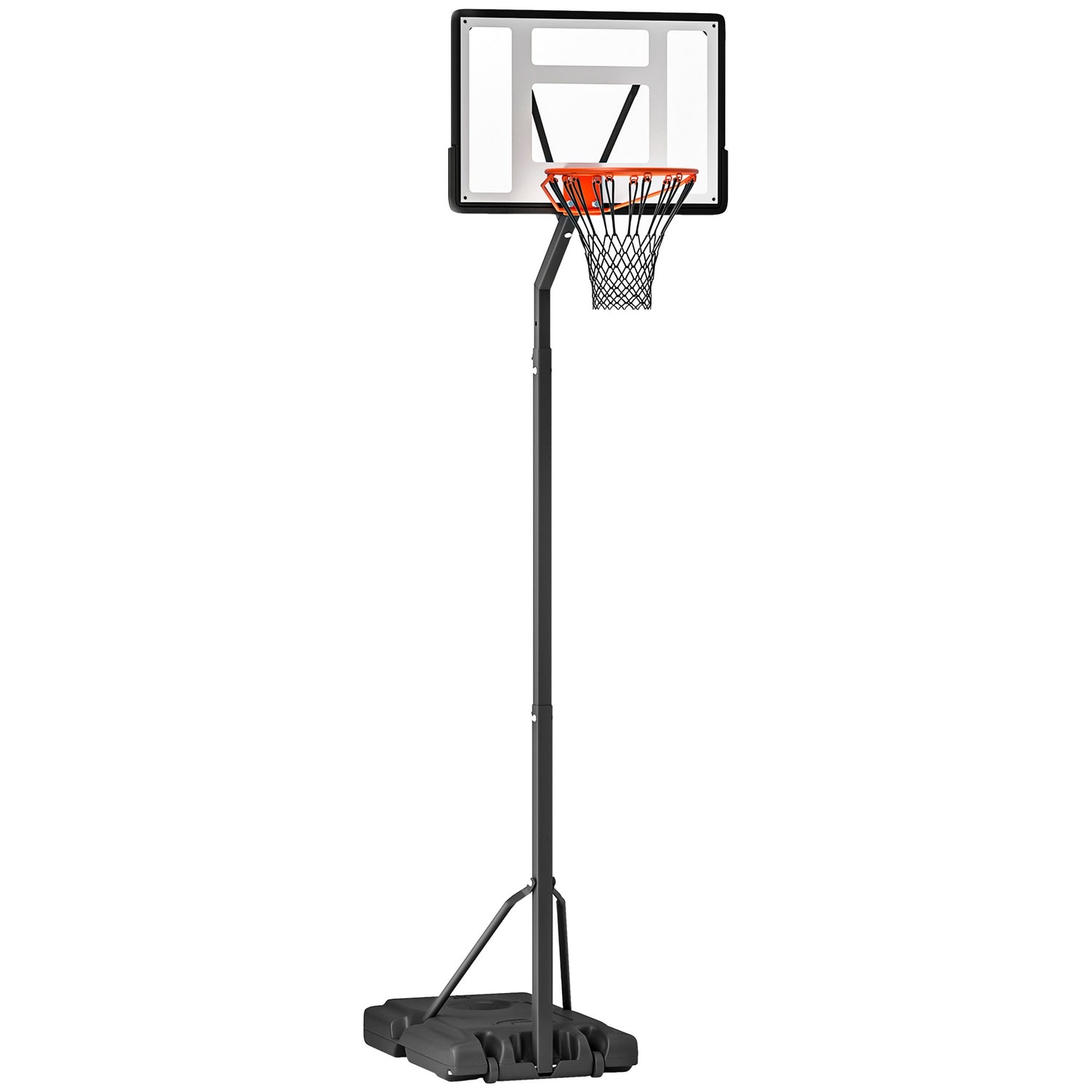 Justerbar basketbåge med stålstativ, 90–352 cm