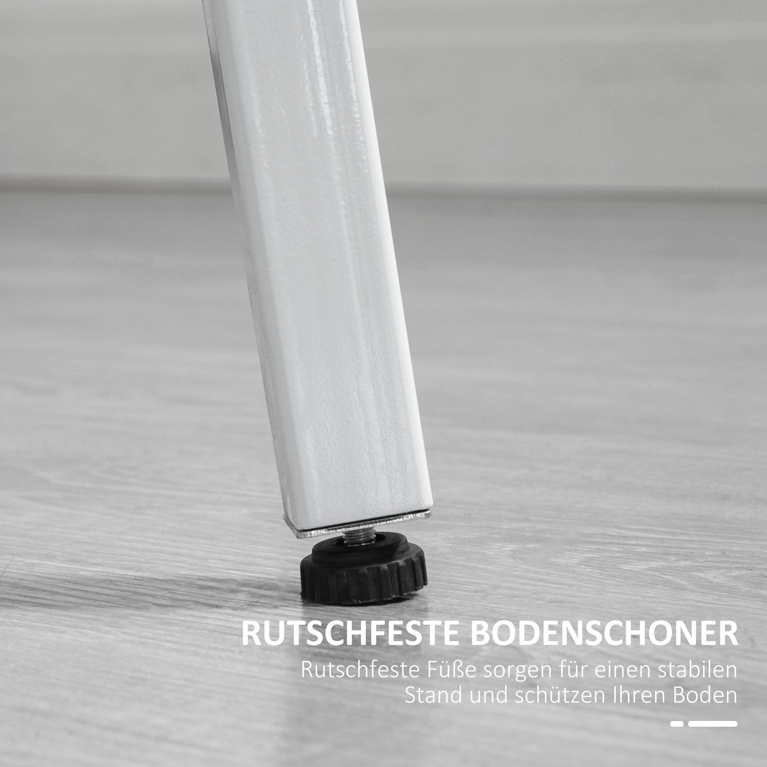 Modernt matbord i stål och trä för 4, 80x80x76 cm