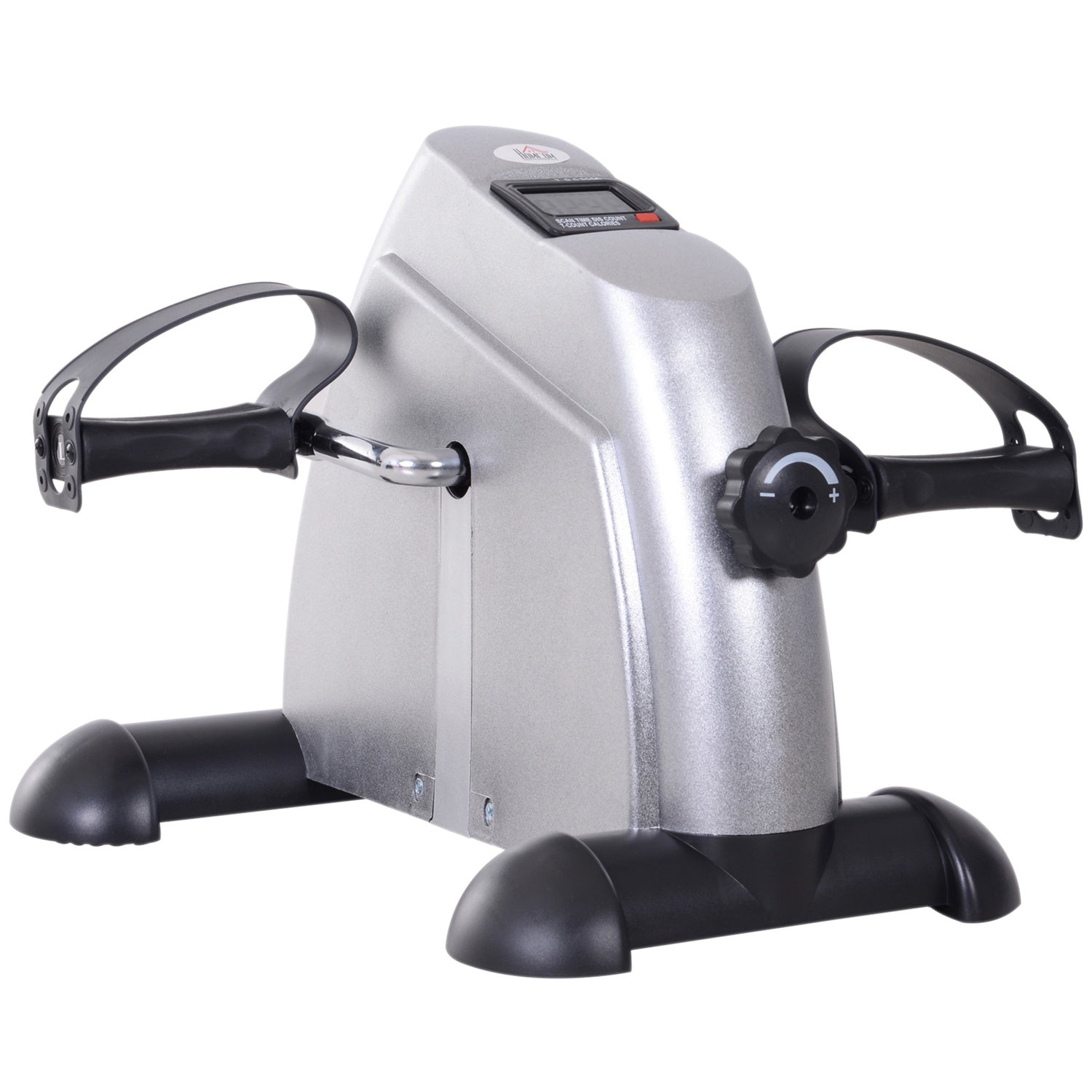 Mini motionscykel med LCD Display, Silver, 35x40x31 cm