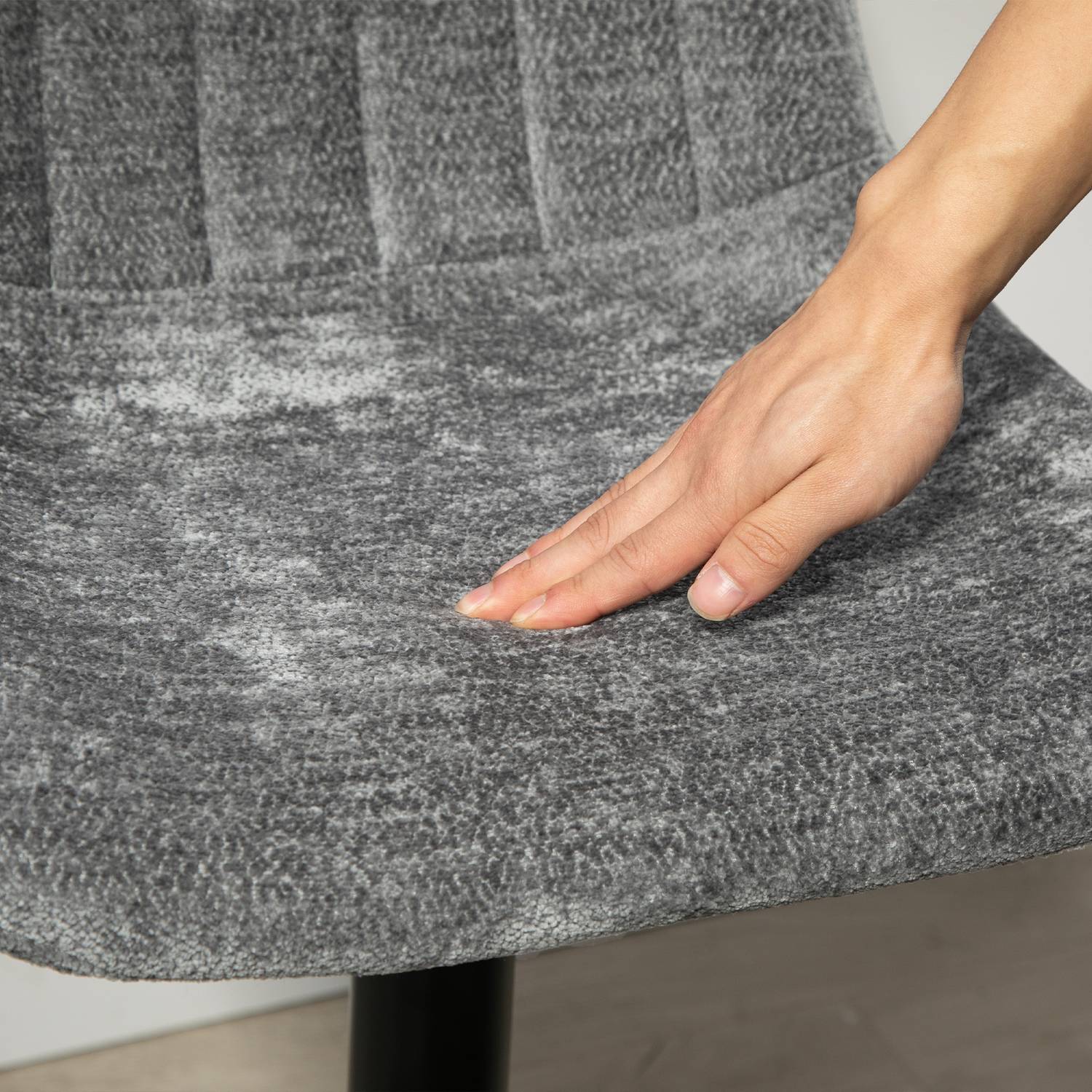 Mörkgrå justerbara barstolar, set om 2, med ryggstöd