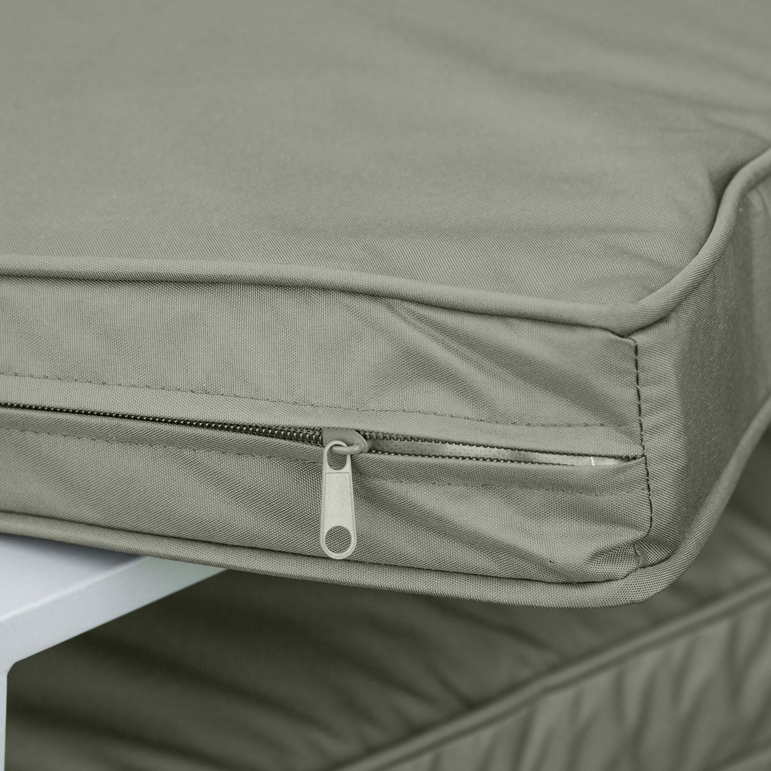 Mörkgrå stolsdynor, tvättbara, 7cm tjocka, 56x52cm