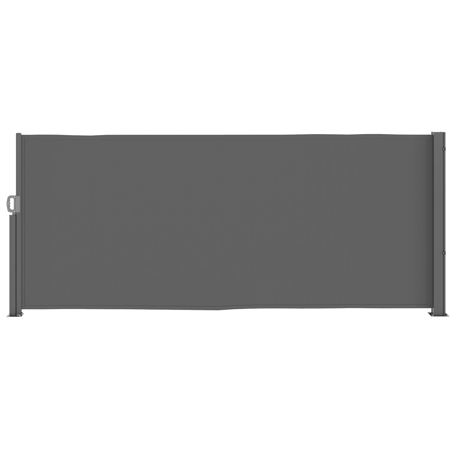 Mörkgrå utdragbar sidomarkis, 300x140cm Privacy Screen