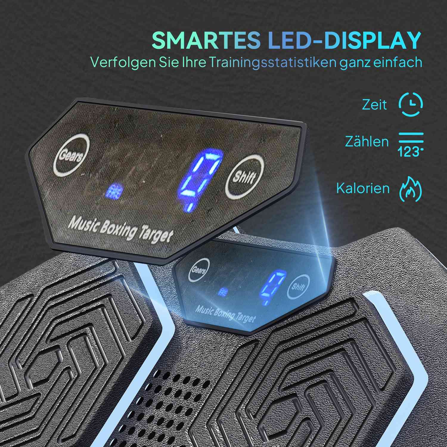Musikdosa, Bluetooth-högtalare, väggmonterbar, 9 hastigheter och lägen, LED-lampor, svart