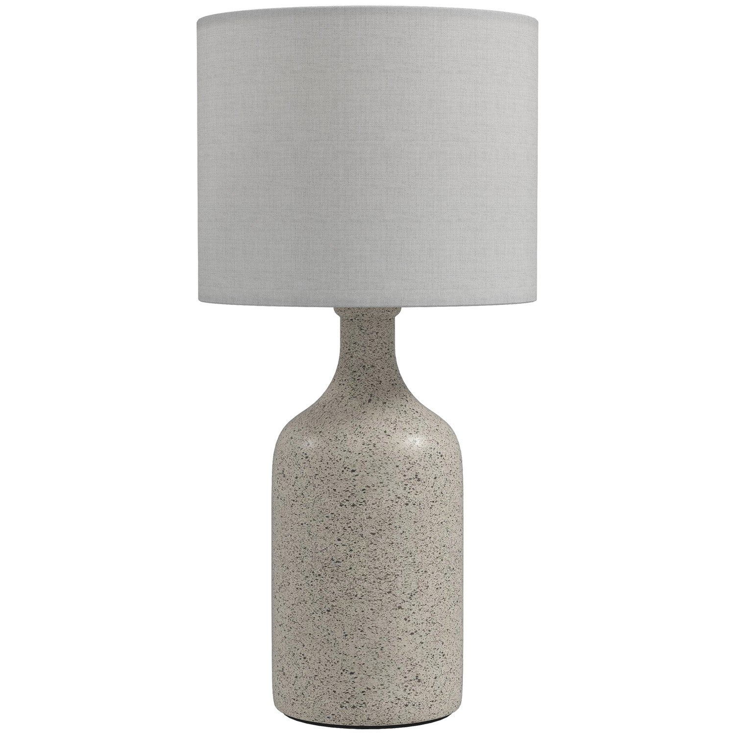Nattduksbordslampa, keramisk fot, linneskärm, 22x45 cm
