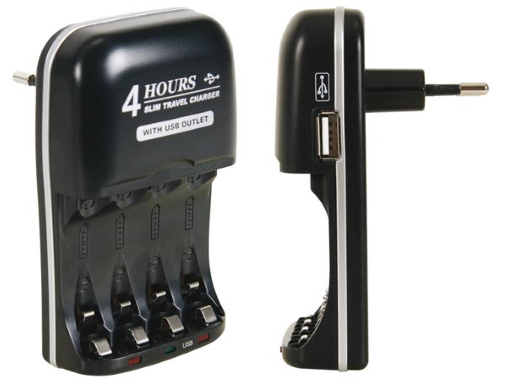 Nimh Snabb batteriladdare med usb-utgång