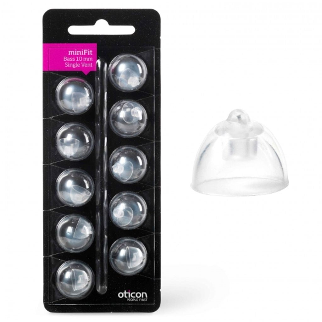 Oticon Dome Bass single minifit 10 mm modell Alta/Nera (10/frp)