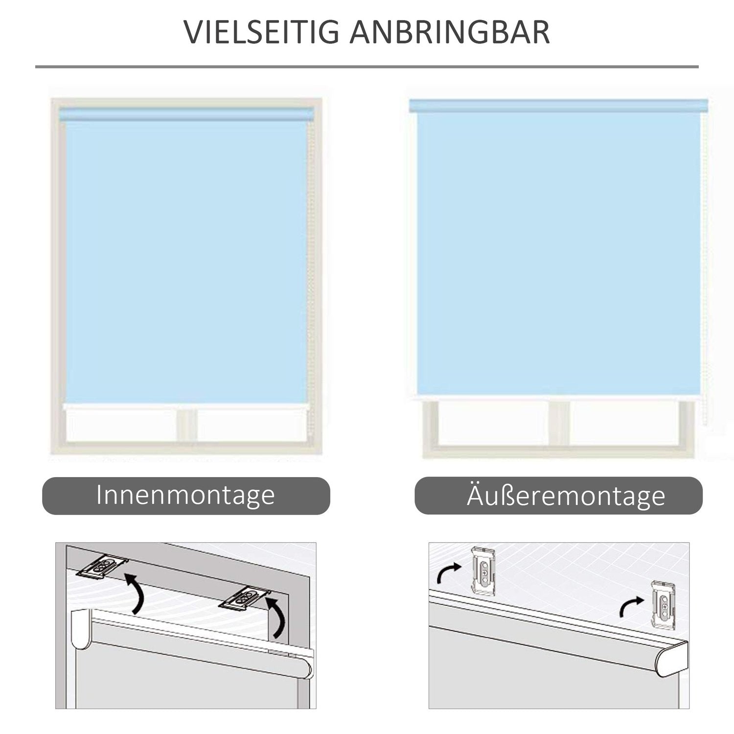 Vertikal Markise Balkong Markise Med Håndsveiv, Vindbeskyttelse Sidegardin, Polyester + Aluminium, Kremhvit, 120X200Cm