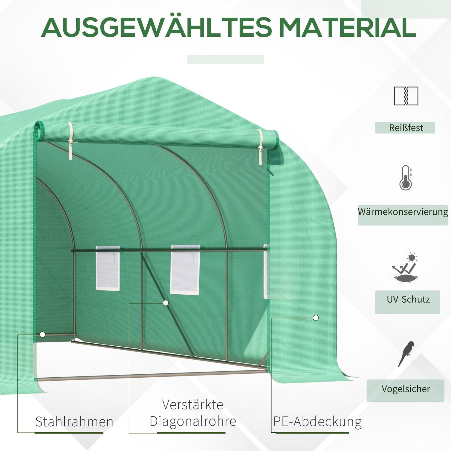 Film Drivhus Film Drivhus Drivhus Cold Frame Drivhus Tomat Hus Gavltak 450 × 300W × 205H Cm