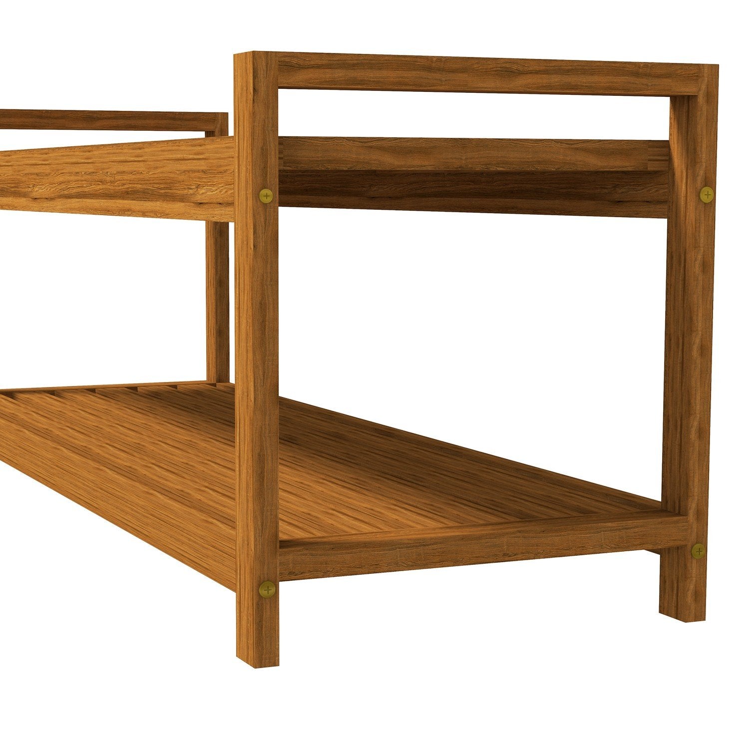 Hagebenk Med Armlen Trebenk Med Hylle 2-seters Parkbenk For Balkong, Terrasse, Lastekapasitet Opptil 250 Kg, Teak, 118 X 40,5 X 46 Cm