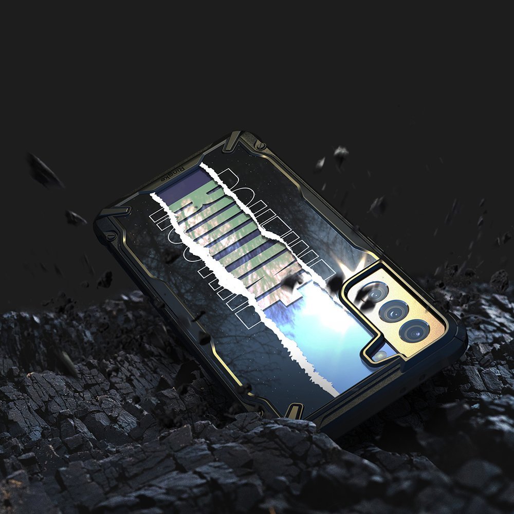 Pansarfodral med ram för Galaxy S21+ 5G Fusion X Design Routine svart