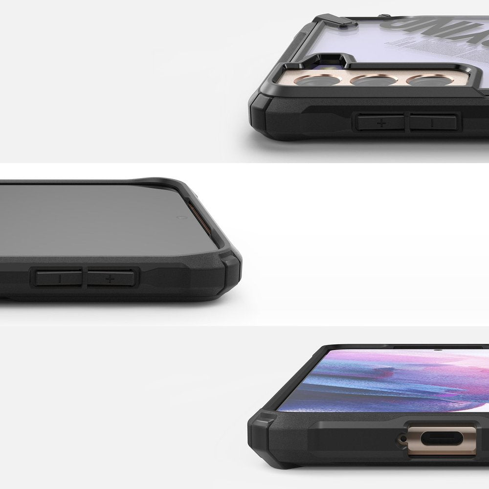 Pansarfodral med ram för Galaxy S21+ 5G Fusion X Design Routine svart