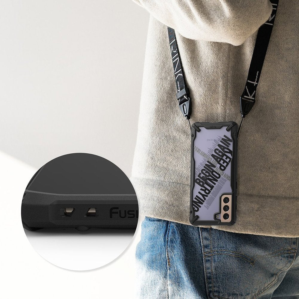 Pansarfodral med ram för Galaxy S21+ 5G Fusion X Design Routine svart