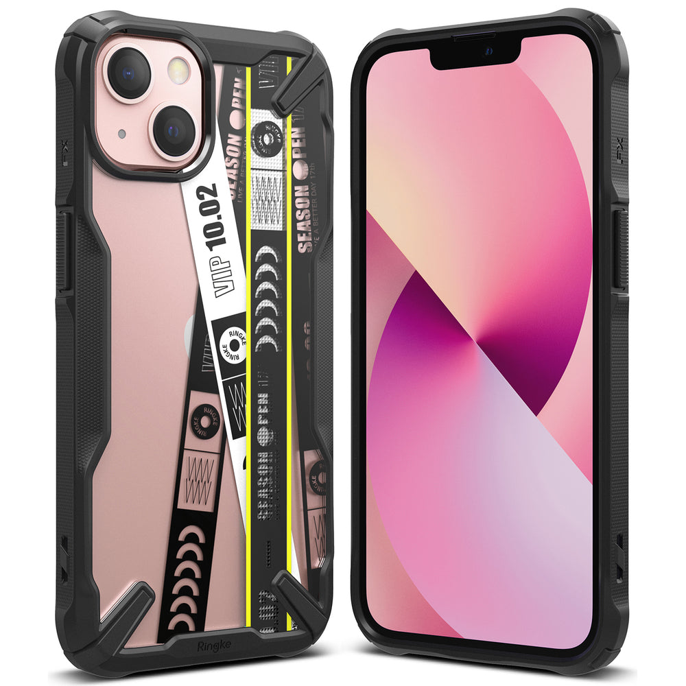 Pansarfodral med ram för iPhone 13 mini Fusion X Design Ticket band, svart
