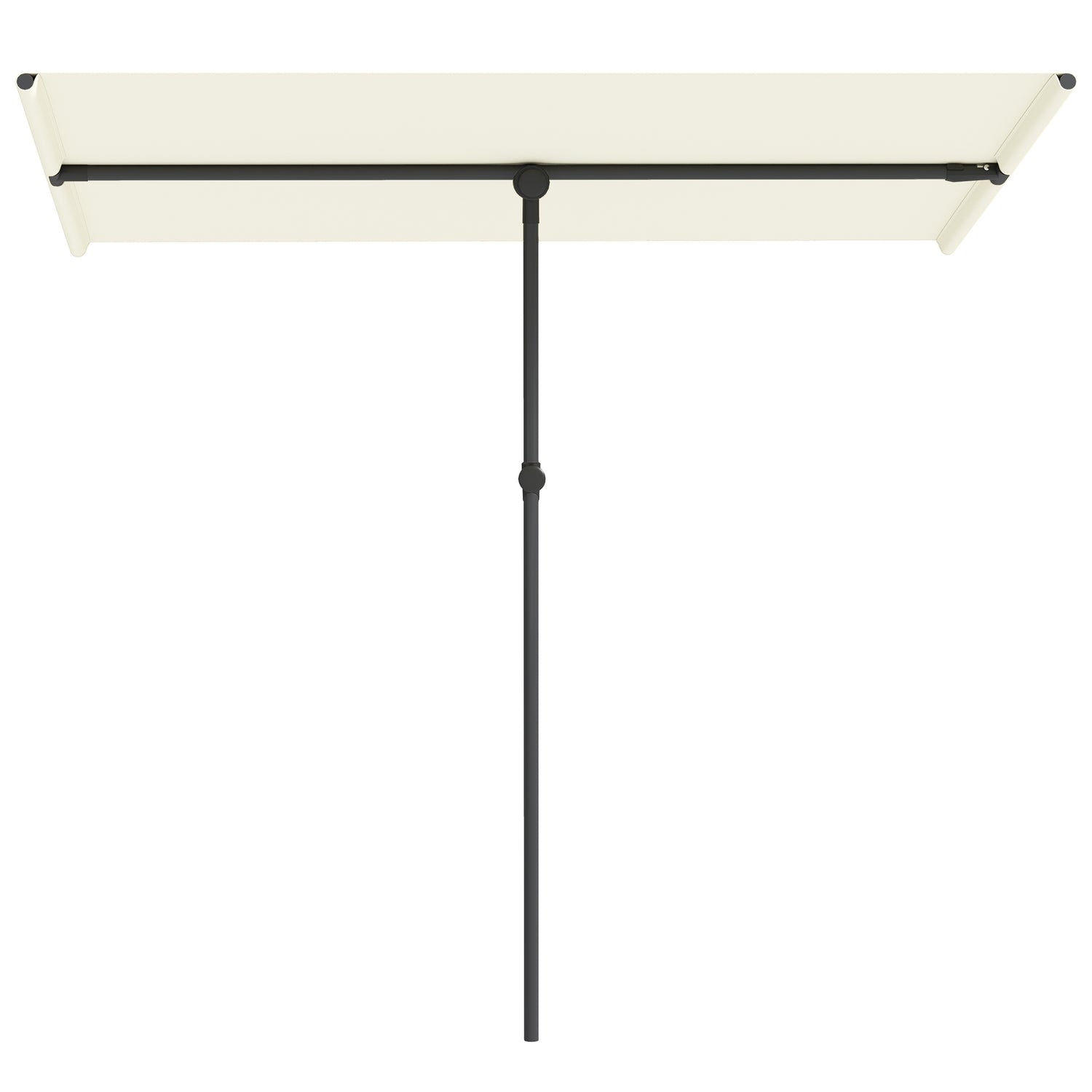 Beige Vridbart Parasoll, 180° Solskydd, 150x205 cm