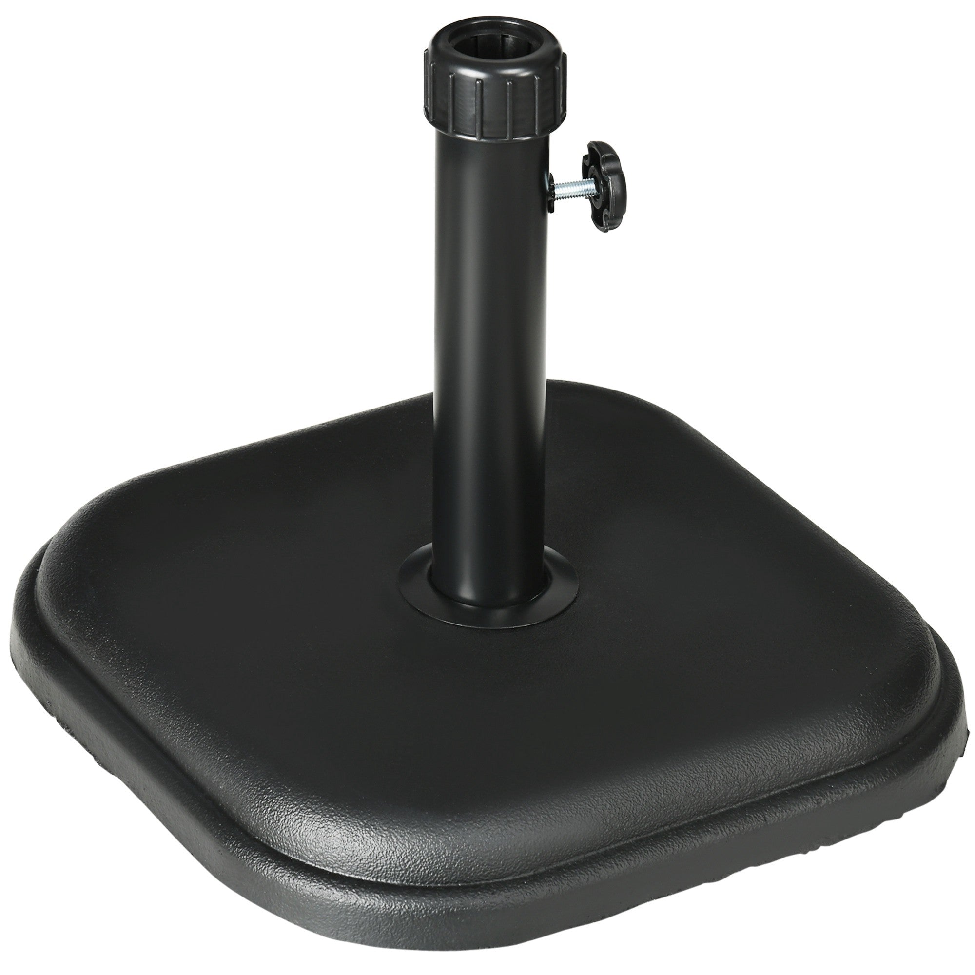 Parasollfot i betong, 11 kg, fyrkantig, passar till stänger med diameter 32–38 mm