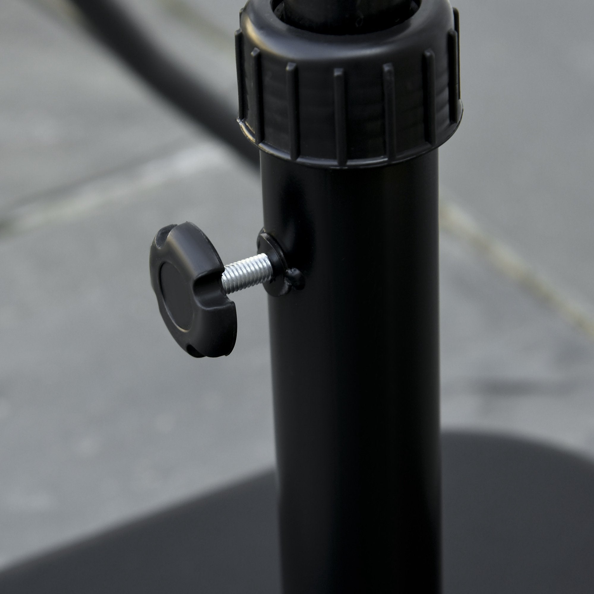 Parasollfot i betong, 11 kg, fyrkantig, passar till stänger med diameter 32–38 mm