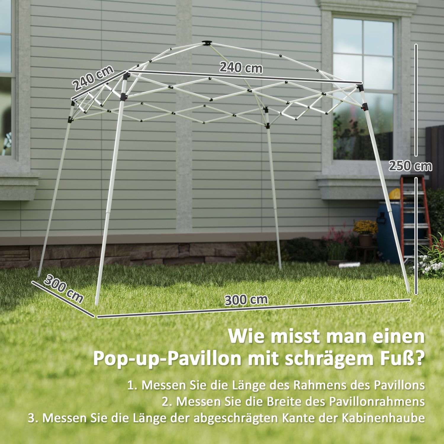 Paviljong Takbyte, 3x3 m, Vattenavvisande, Stormsäker