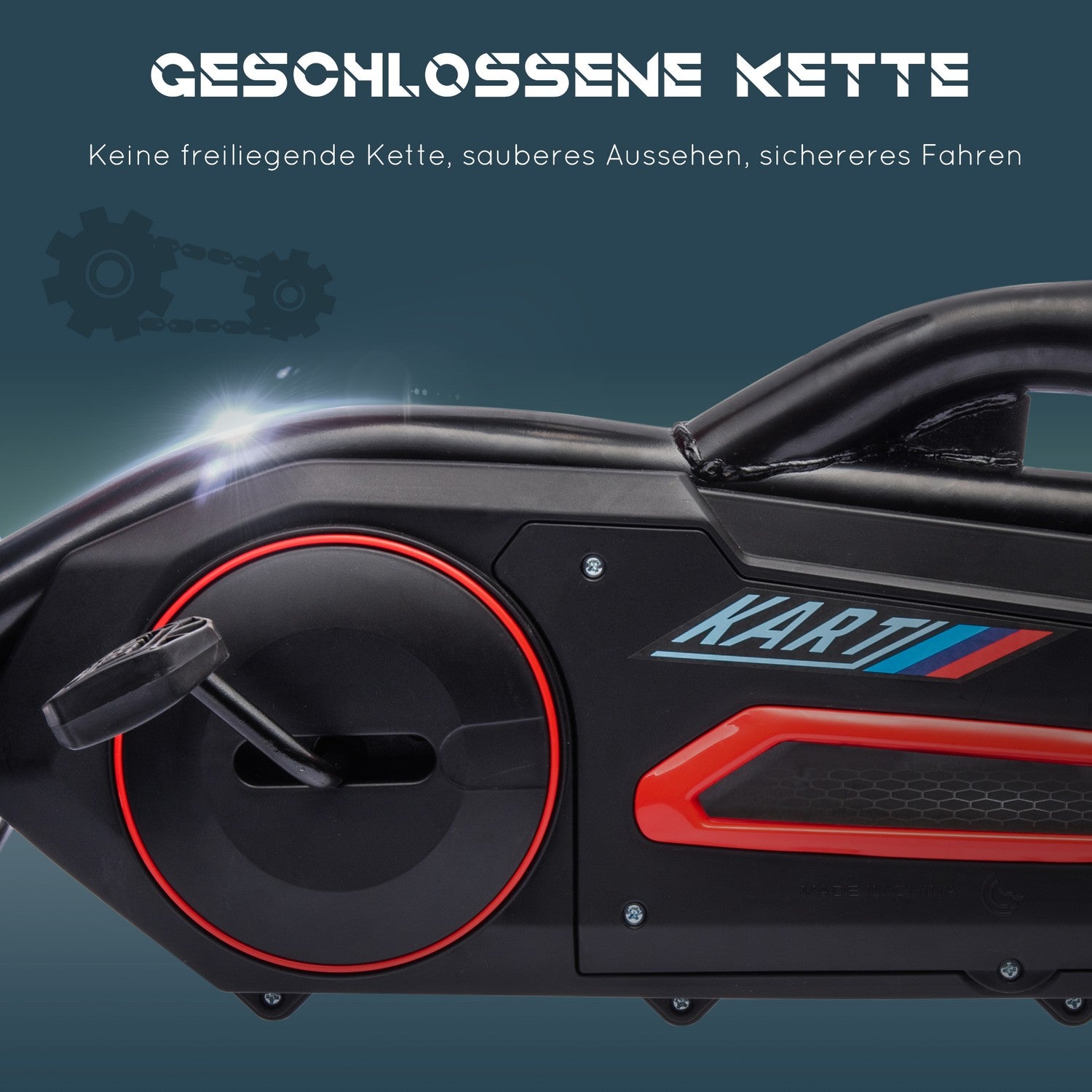 Pedal Go-Kart för barn med justerbar sits och handbroms