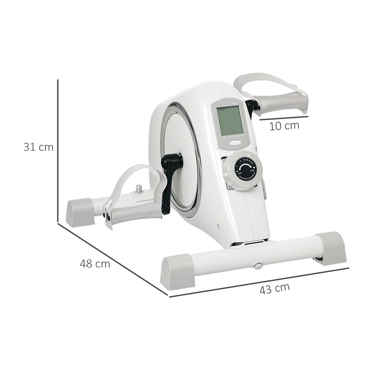 Mini motionscykel för seniorer med LCD-skärm och 8 motståndsnivåer