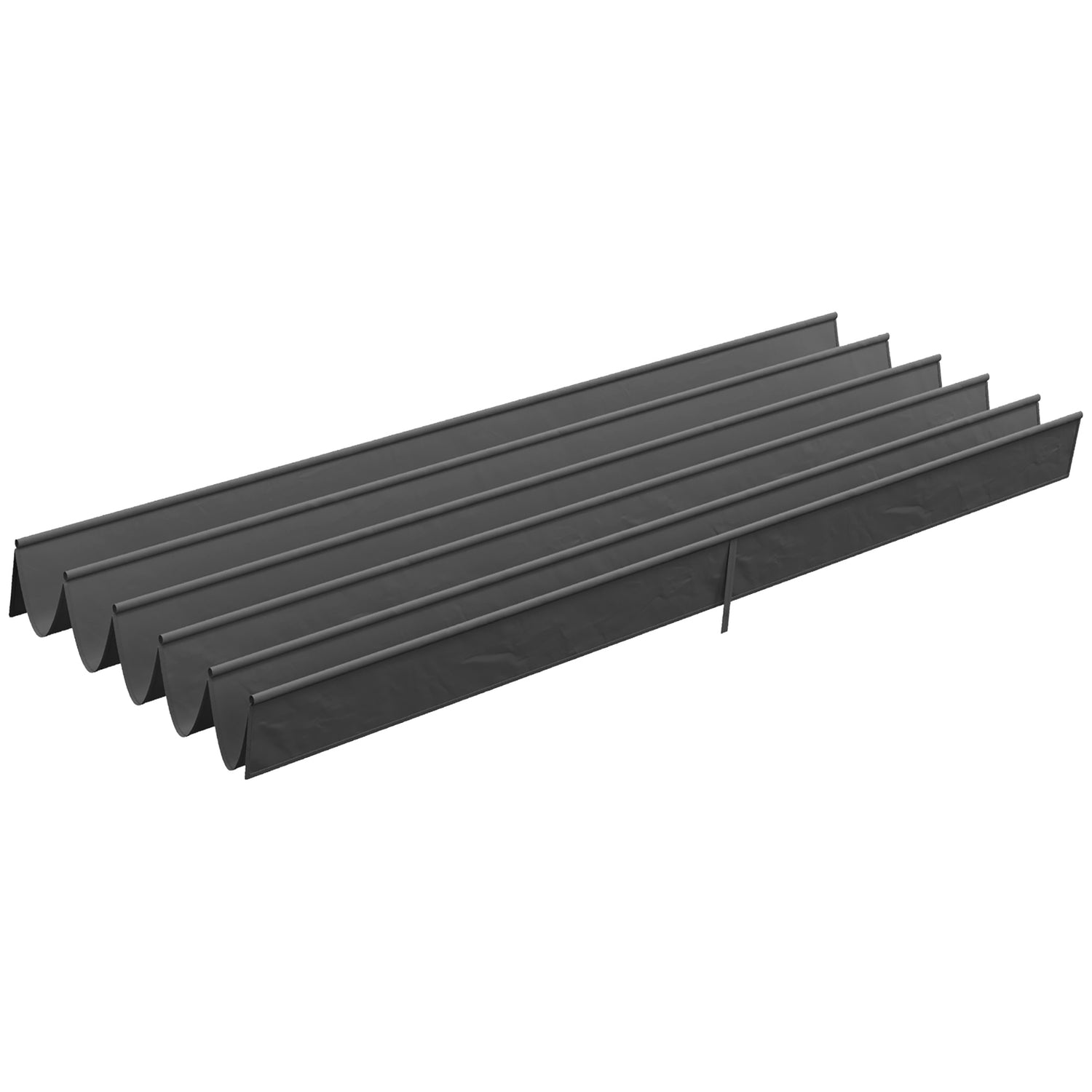Pergola Ersättningstak 3,5x2,5m, mörkgrå, med dränering