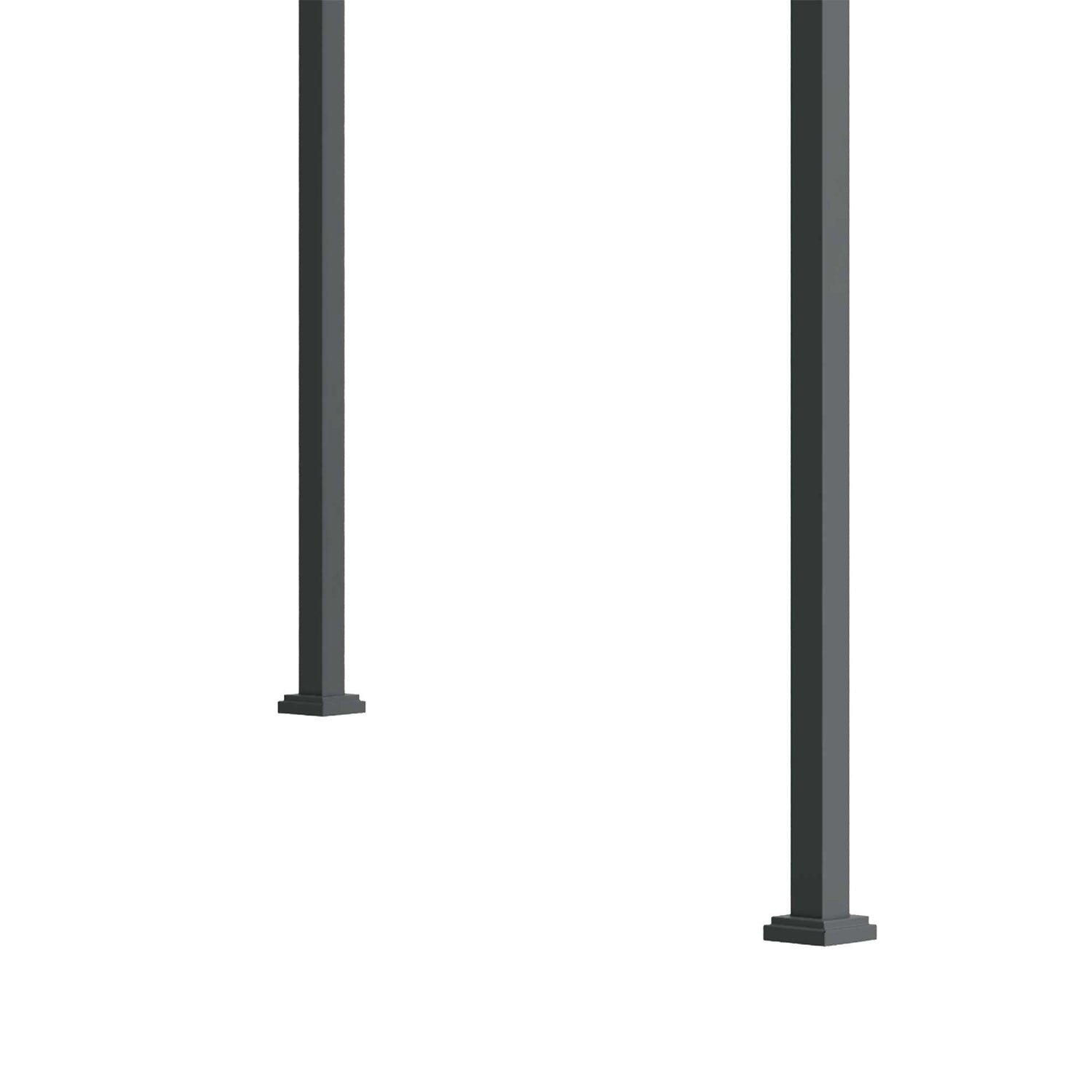 Pergola Gazebo med justerbar kapell, svart & grå polyester