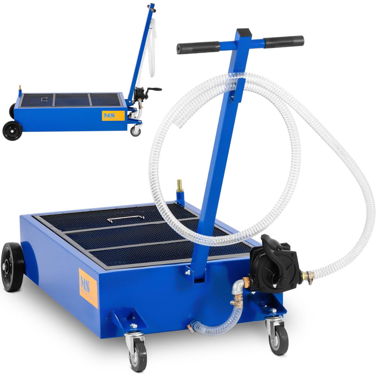 Påfyllningsmaskin, golvvagn för oljebyte med handpump 20l/min 75 l