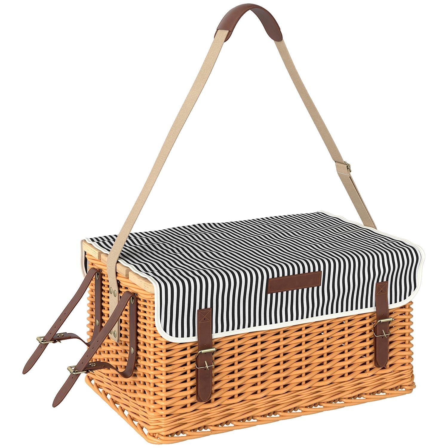 Willow picknickkorg för 4 med filt & bestickset