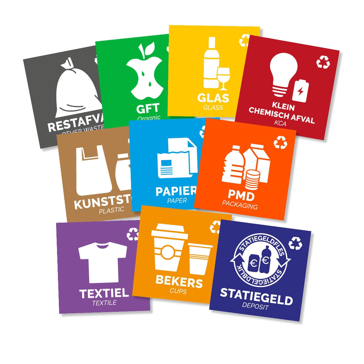 Plafor - Bin Sticker Set med 10 st.