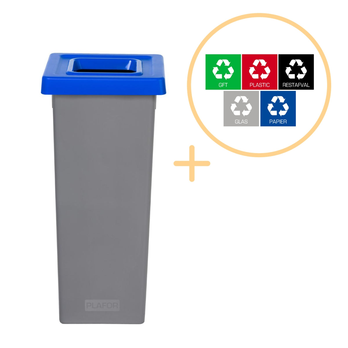 Plafor - Fit Bin 53L - Återvinning - Blå