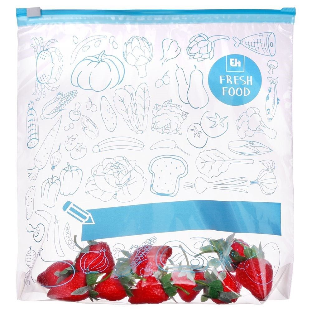 Plastpåsar med tät förslutning för kyl och frys, 3L, 10-pack