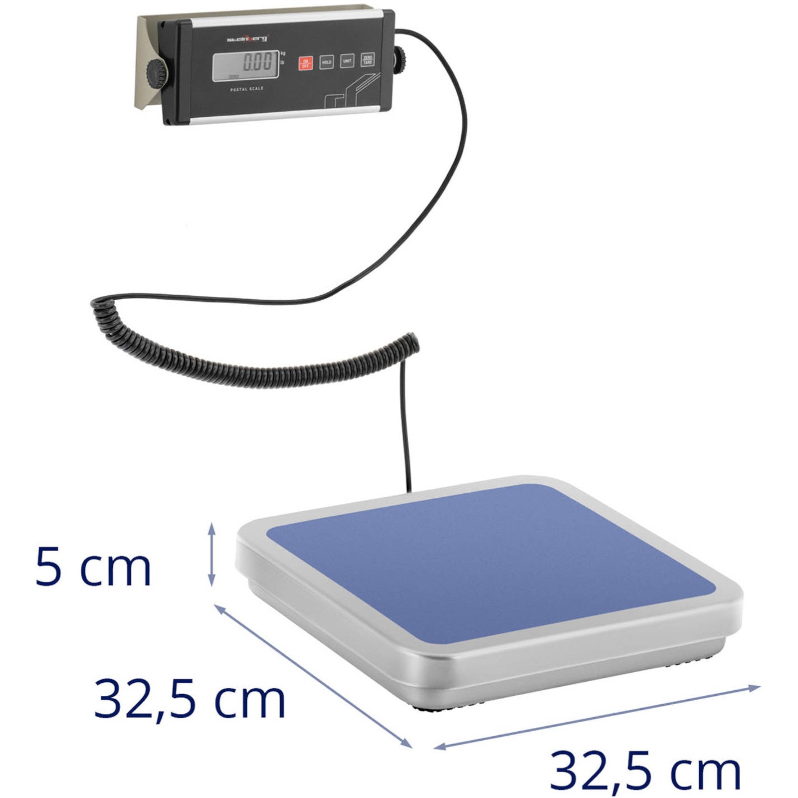 Plattformspostvåg för brevpaket med extern LCD 31,5 x 32,5 150 kg/ 0,05 kg