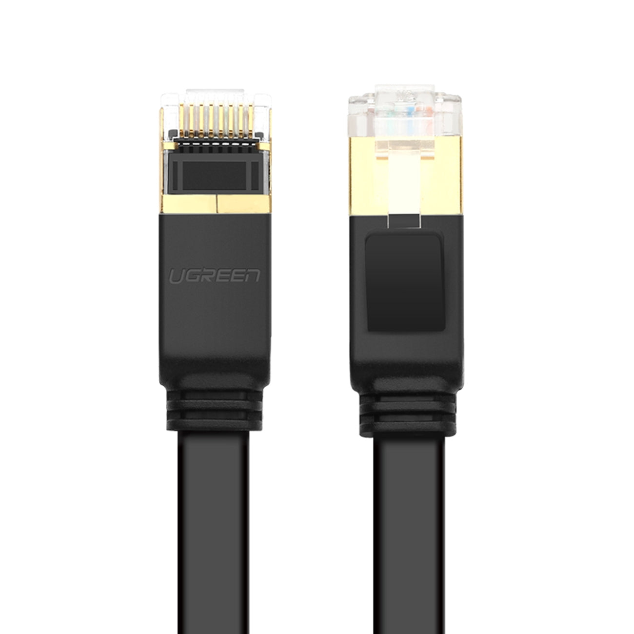 Platt patchkabel U/FTP Kat. Katt. 7 10Gb/s 0,5m svart