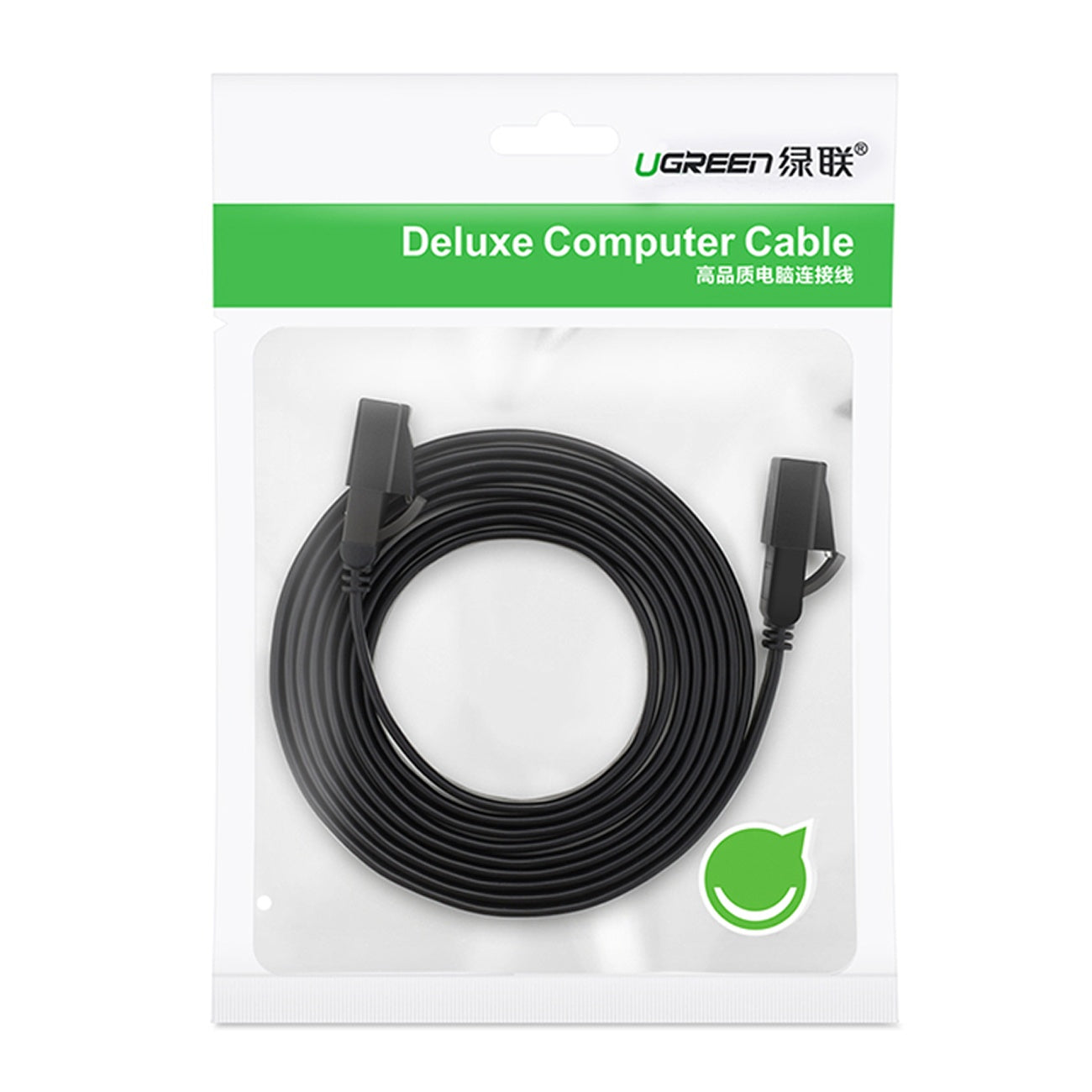 Platt patchkabel U/FTP Kat. Katt. 7 10Gb/s 0,5m svart