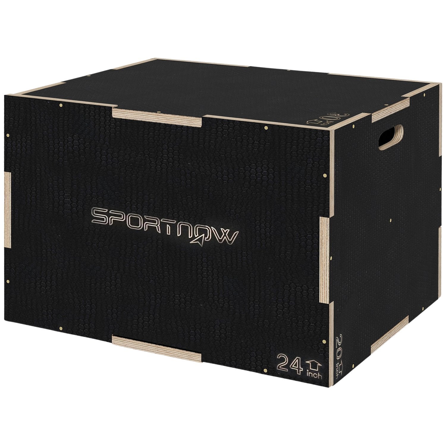 Plyometrisk Jump Box – 3 i 1 träplattform med handtag