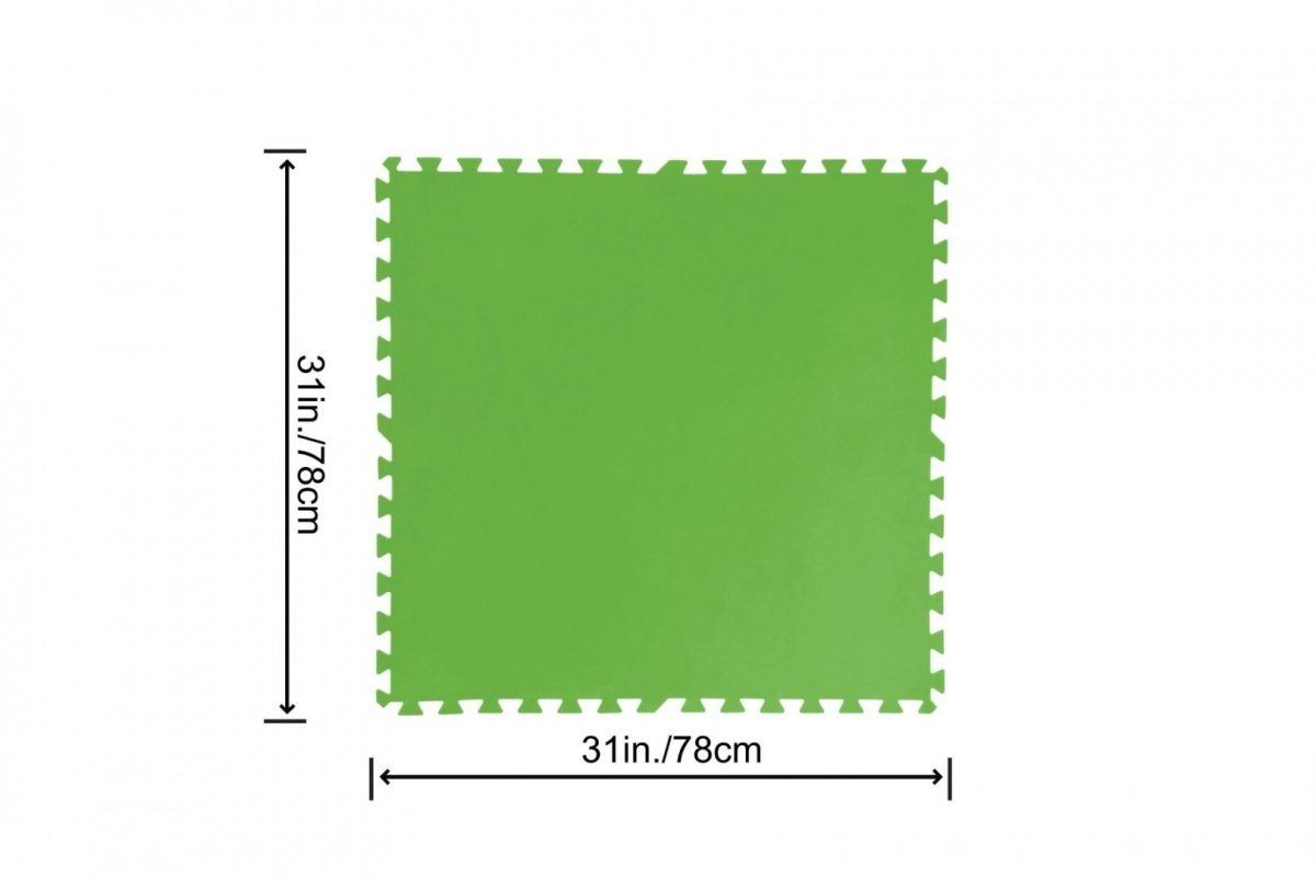 Bassengmatte i skum - 5,45 m² beskyttelse for basseng og plen