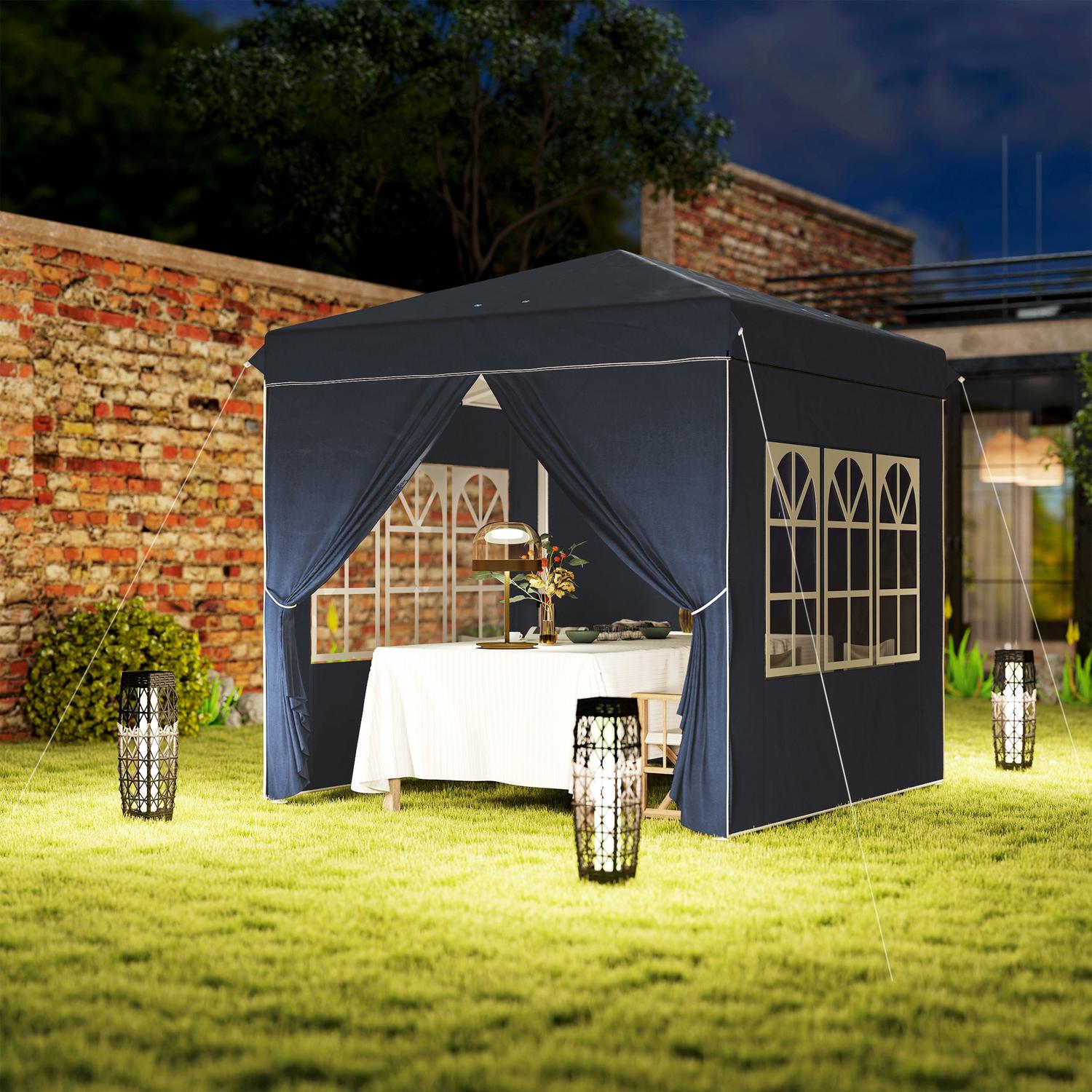 Pop-Up Gazebo, 2,5x2,5m, vattenavvisande, UV 50+