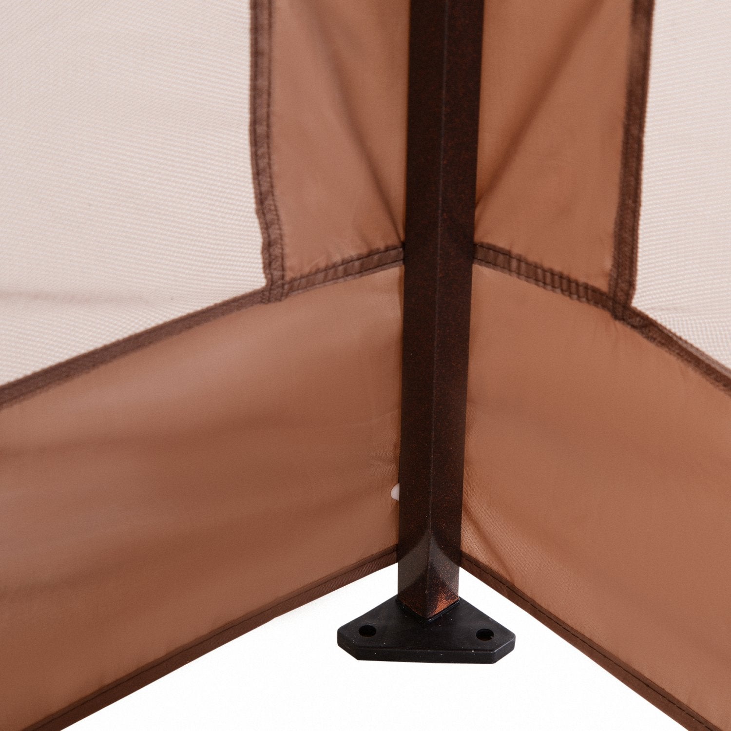 Pop-up trädgårdstält med sidoväggar, Khaki, 3,25x3,25x2,65M