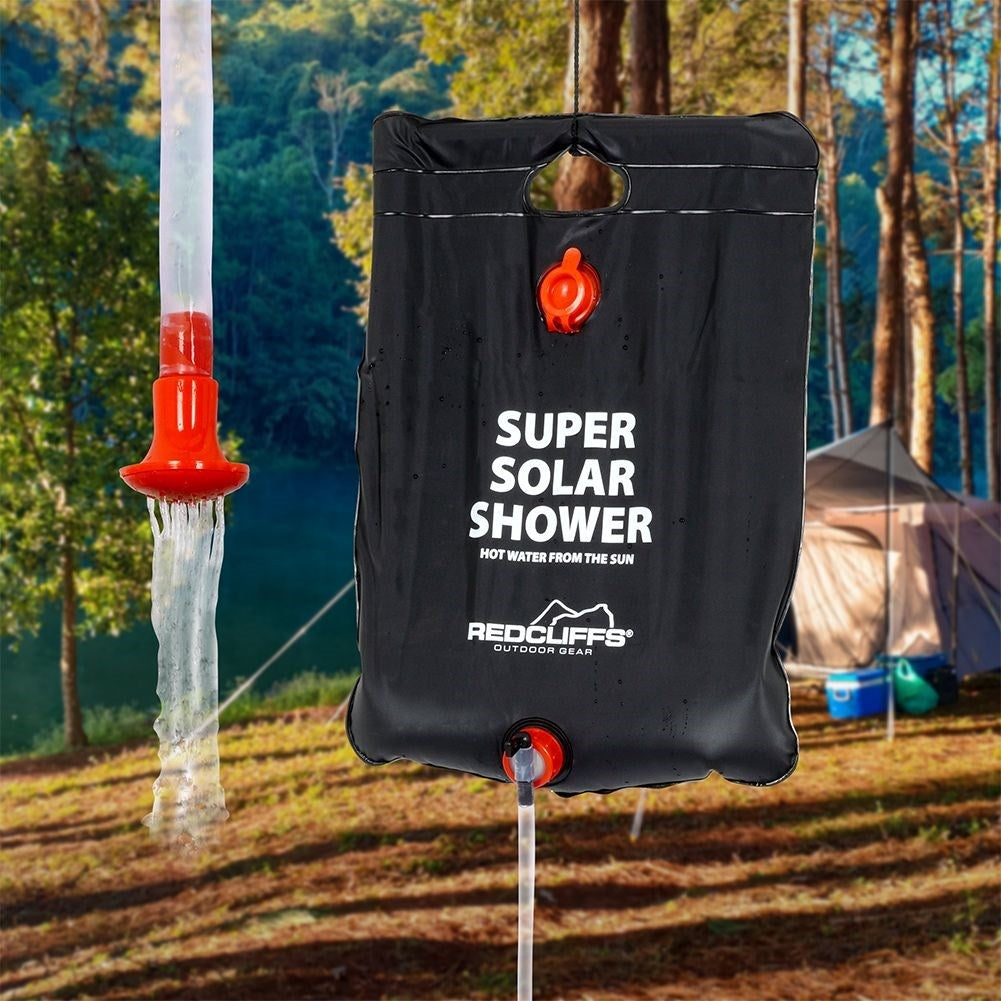 Portabel Solardusch: 50°C Värme, 15L Tank - Perfekt för Camping