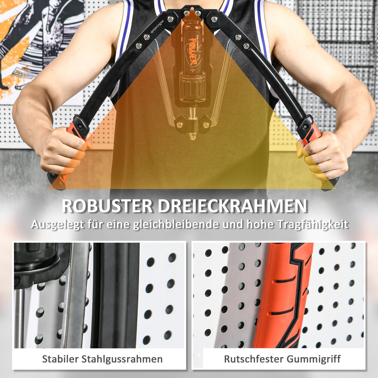Power Twister 10-200kg Arm Trainer Justerbar Hydraulisk Arm Training Device 43 x 16 x 5 cm Svart+Röd