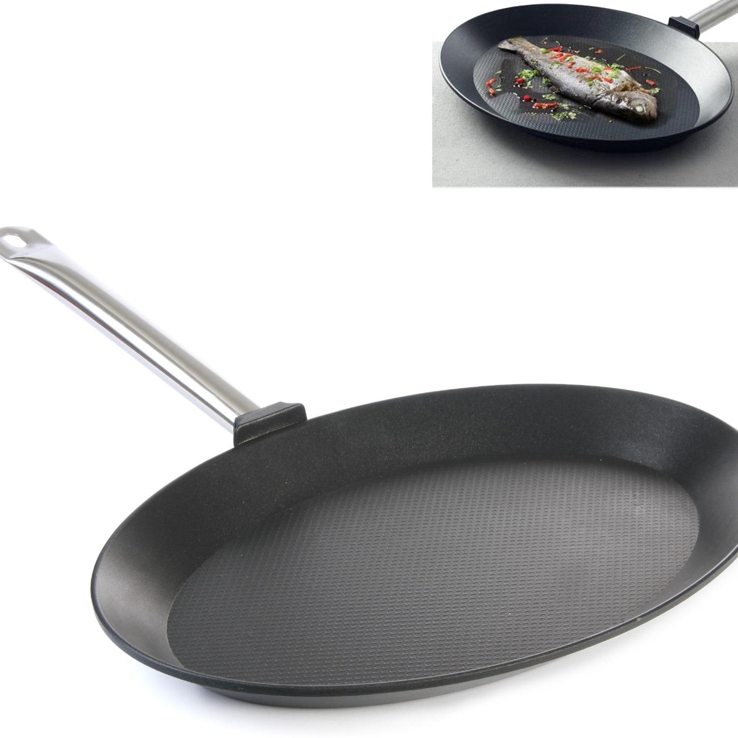 Profi Line oval fiskstekpanna - Hendi 629604