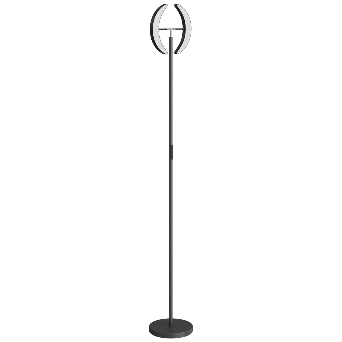 RGB-golvlampa, dimbar, roterande lamphuvuden, svart