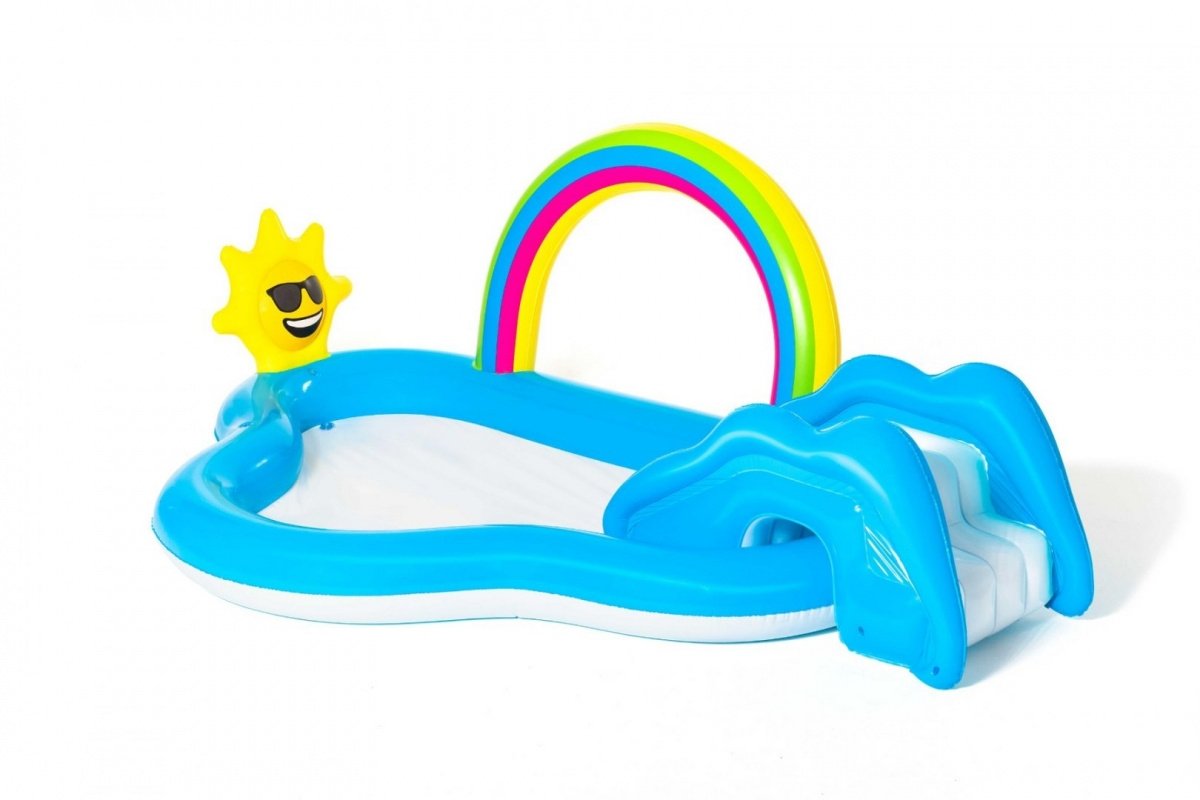 Rainbow Splash Pool & Play Center med rutschkana och spruta