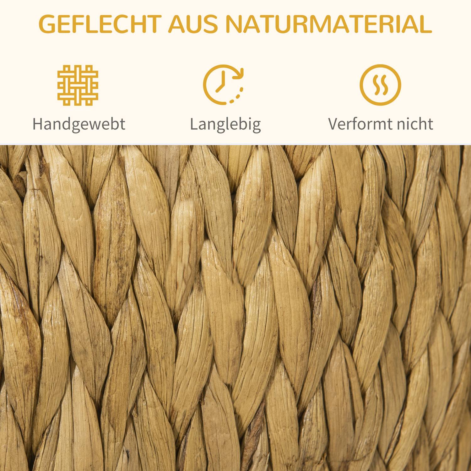 Rattan Cat Cave & Bed – 2-i-1 med kudde, 44x43x42cm