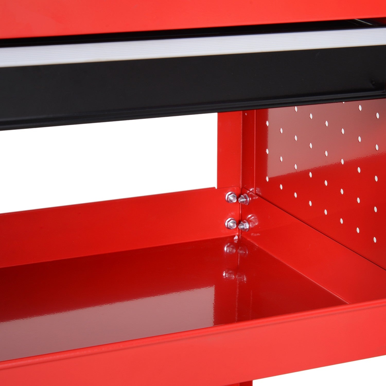 Röd trädgårdsbänk, 60 kg kapacitet, väderbeständig och stabil