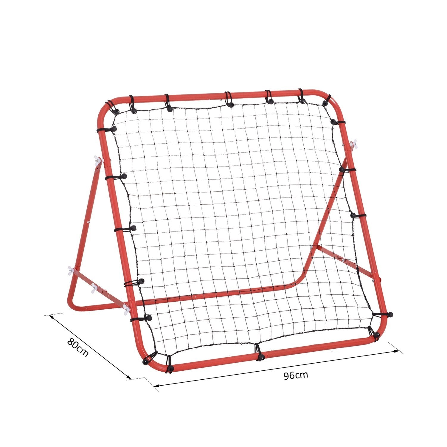 Rebounder Football Rebound veggmålnett for fotball Justerbar vinkel Rød + Svart 96 X 80 X 96 Cm