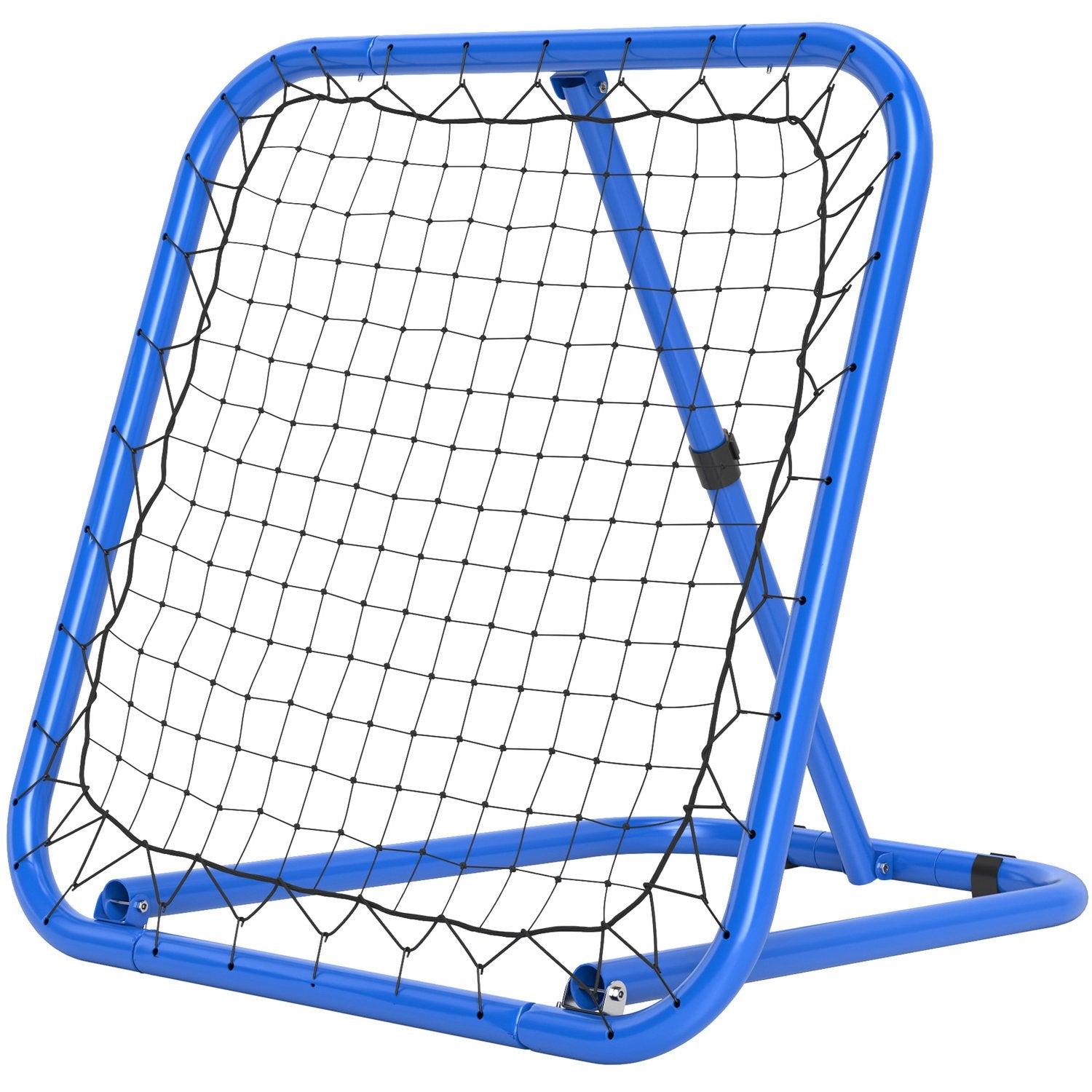 Justerbar fotbollsrebounder i metall 63 x 63 cm, blå