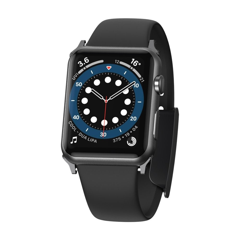 Rembandsarmband för Apple Watch 3/4/5/6/SE 38-40 mm Slip-Thru Svart
