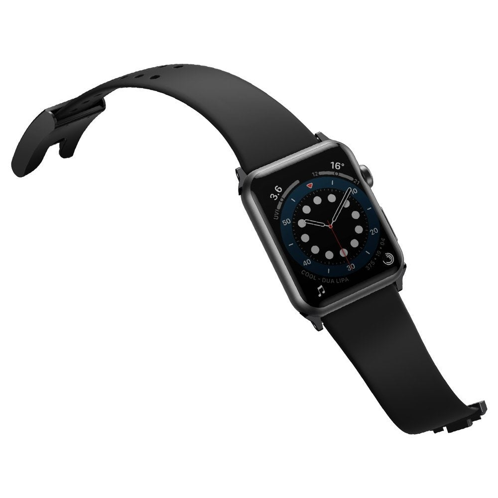 Rembandsarmband för Apple Watch 3/4/5/6/SE 38-40 mm Slip-Thru Svart